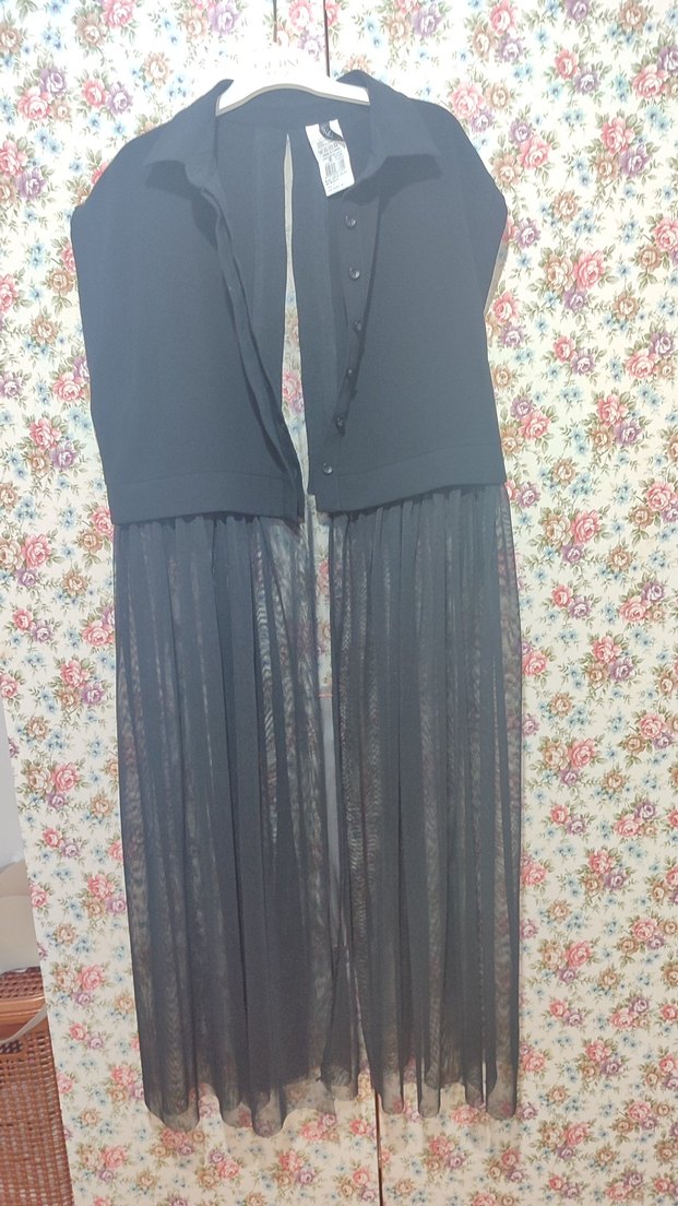 uzun tül kadın yelek - Görsel 2