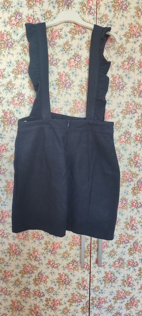 Lacivert Midi Etek Volan Detaylı - Görsel 2