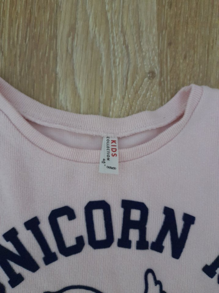 Pembe Kız Çocuk Uzun Kollu Baskılı kazak sweatshirt - Görsel 2