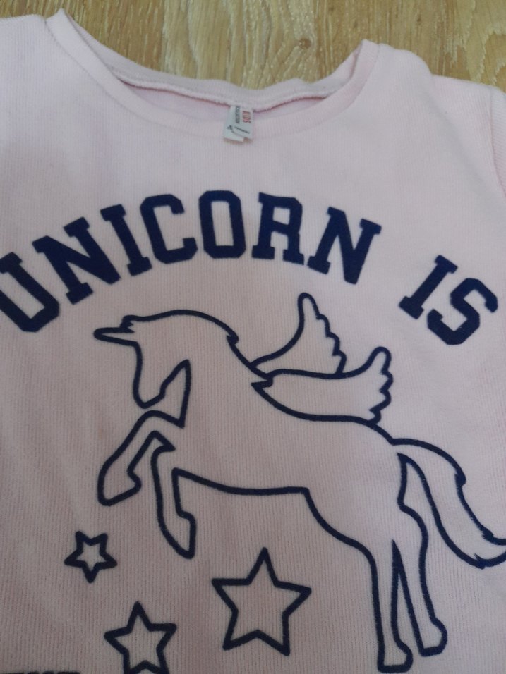 Pembe Kız Çocuk Uzun Kollu Baskılı kazak sweatshirt - Görsel 3