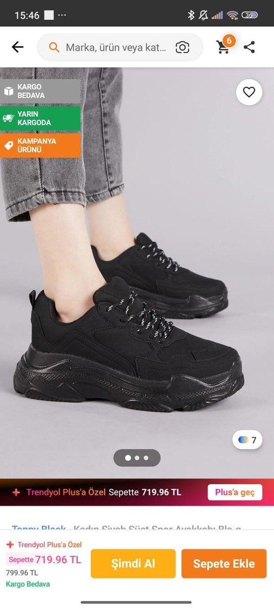 Siyah Bağcıklı Kadın Spor Ayakkabı - Görsel 4