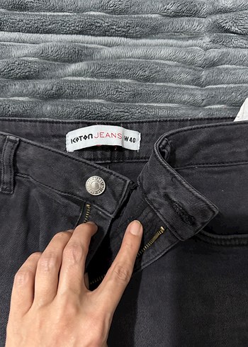40 Beden siyah Renk Siyah Mini Denim Şort