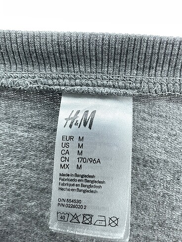m Beden gri Renk H&M Sweatshirt %70 İndirimli.