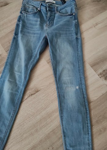 Mavi Renk Kadın Rahat Kesim Denim Jean - Görsel 2