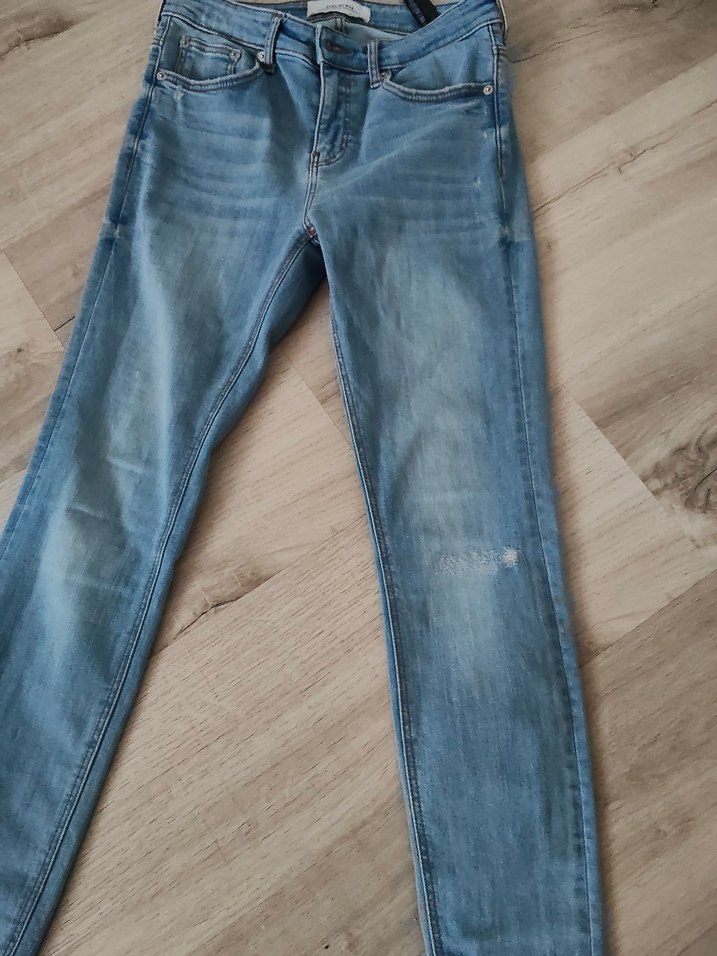 Mavi Renk Kadın Rahat Kesim Denim Jean - Görsel 2