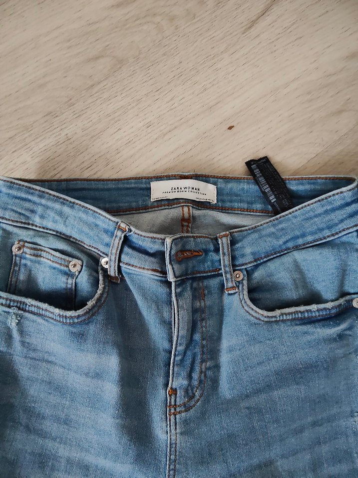 Mavi Renk Kadın Rahat Kesim Denim Jean - Görsel 4