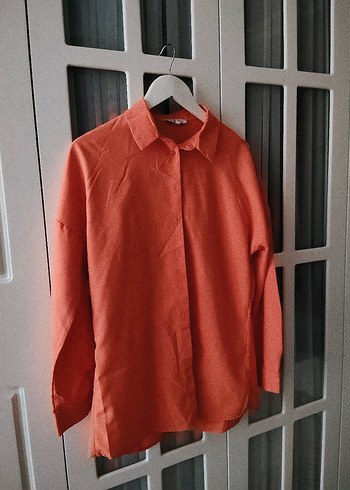 turuncu bayan Gomlek - Görsel 2