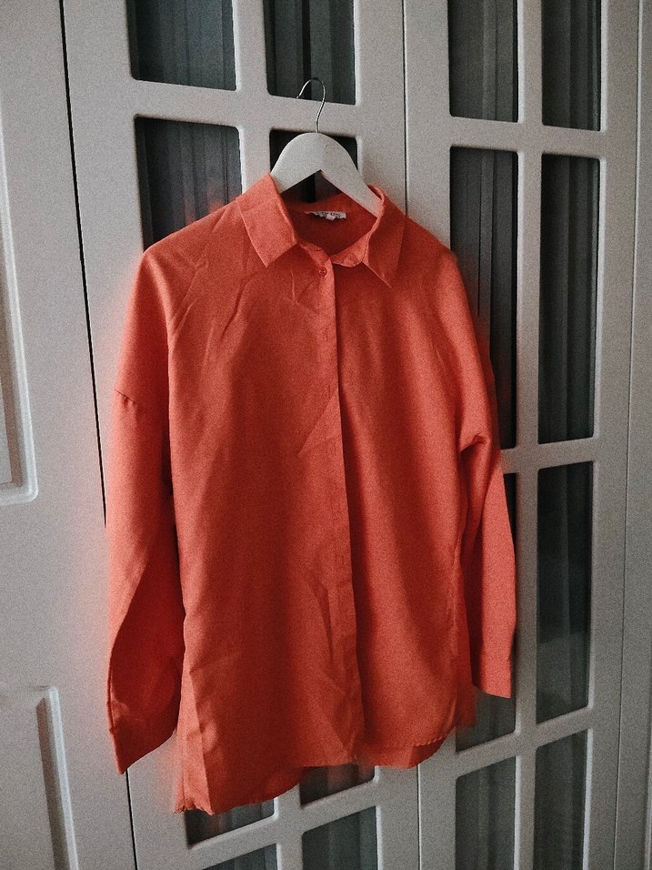 turuncu bayan Gomlek - Görsel 2