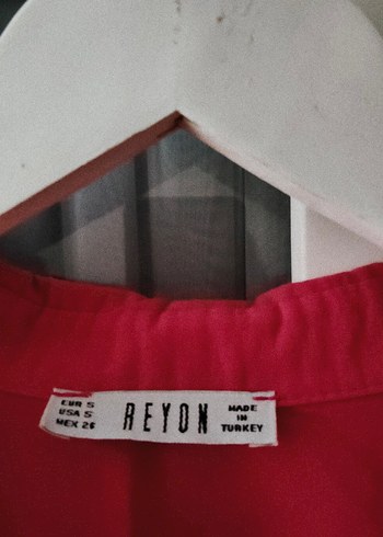 fuşya Düğmeli Keten Gömlek - Görsel 3