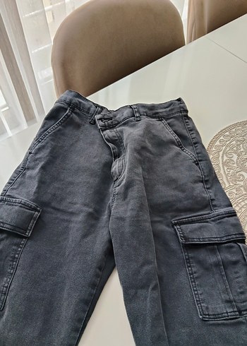 Gri Bol Kesim kız çocuk pantolon - Görsel 3