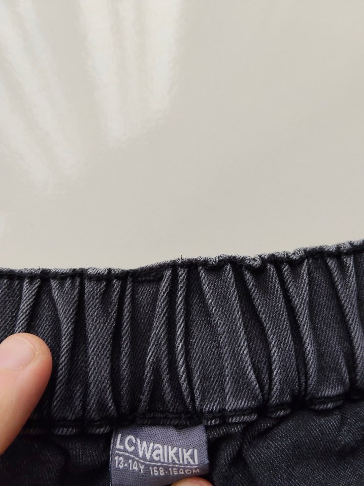 Gri Bol Kesim kız çocuk pantolon - Görsel 4