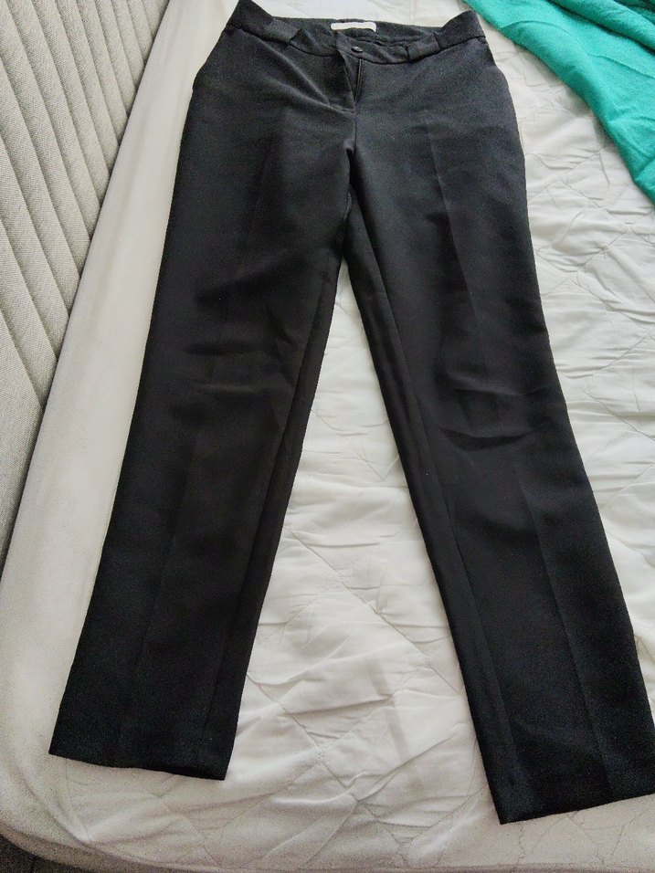 Kadın Siyah Kemerli Kumaş Pantolon - Görsel 3