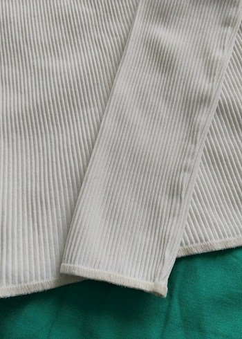 Beyaz Kadın Triko Uzun Kollu Bluz - Görsel 4