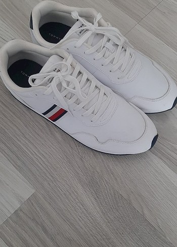 45 Beden Tommy Hilfiger Beyaz Erkek Spor Ayakkabı