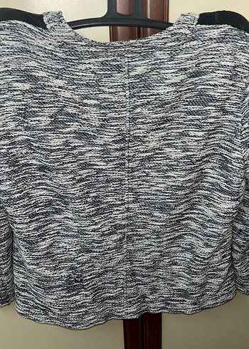 Gri Mini Fermuarlı Kadın Ceket - Görsel 4