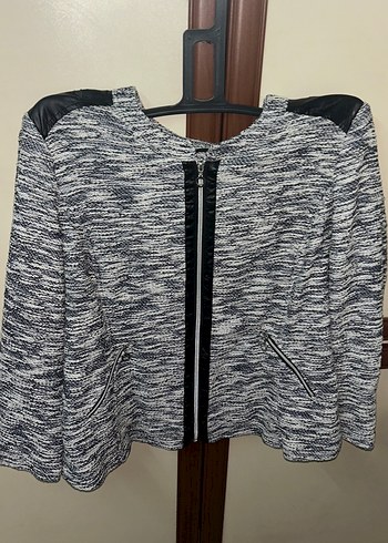 Gri Mini Fermuarlı Kadın Ceket - Görsel 2