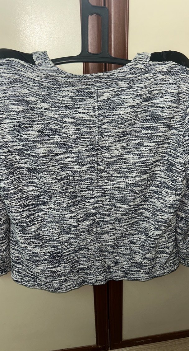 Gri Mini Fermuarlı Kadın Ceket - Görsel 4