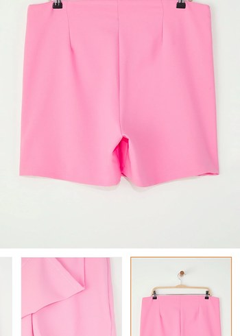 Pembe Mini Etek, Rahat Kesim, Saten Kumaş - Görsel 2