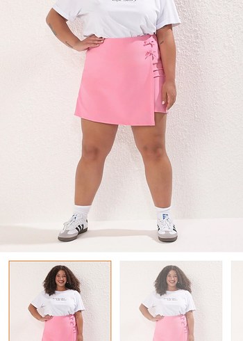 Pembe Mini Etek, Rahat Kesim, Saten Kumaş - Görsel 3