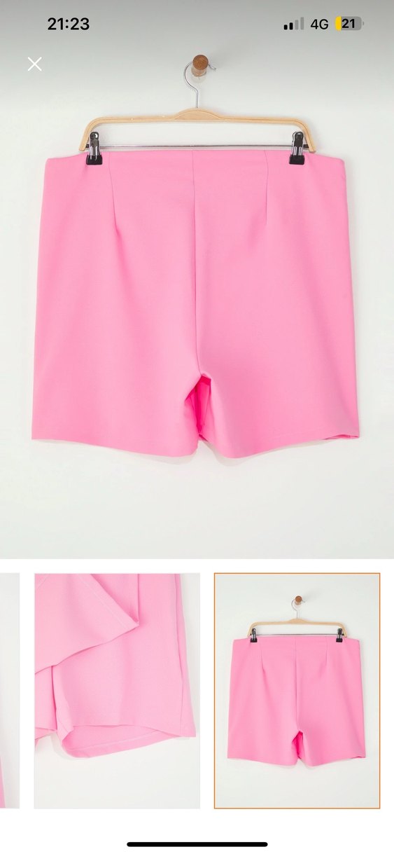 Pembe Mini Etek, Rahat Kesim, Saten Kumaş - Görsel 2