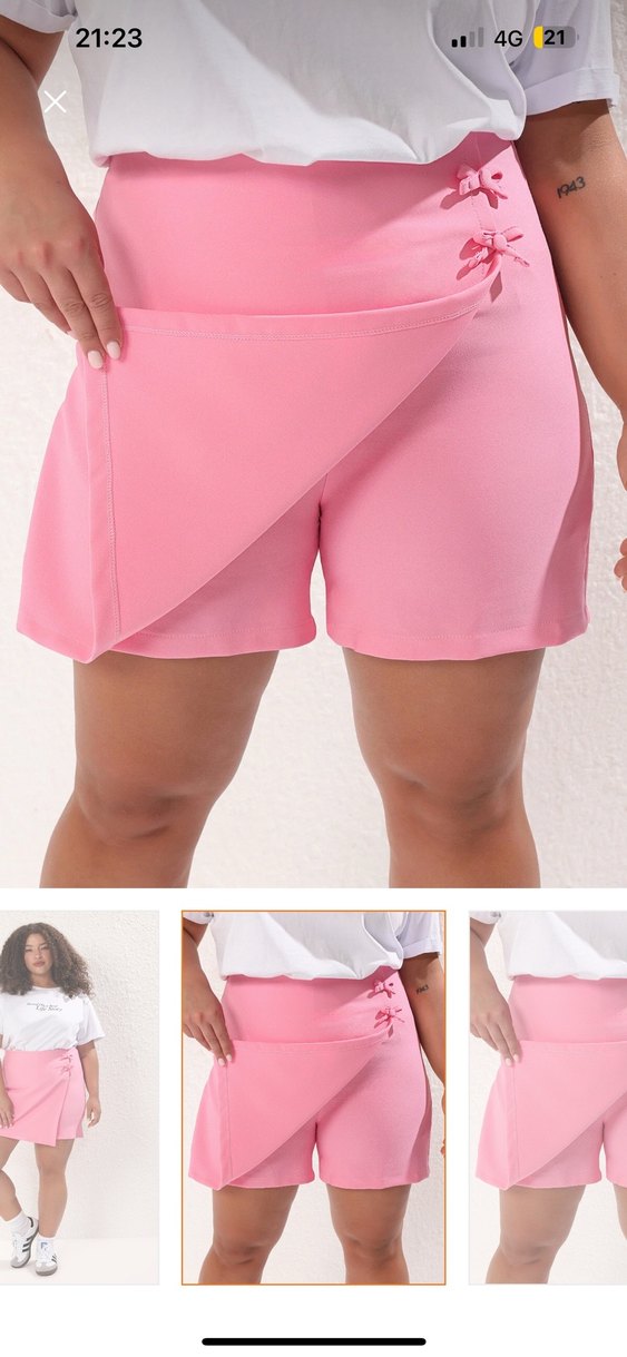 Pembe Mini Etek, Rahat Kesim, Saten Kumaş - Görsel 4