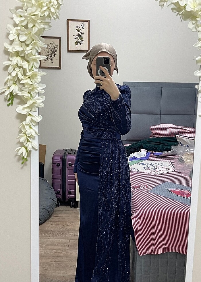 Tesettür abiye nişan elbisesi - Görsel 5