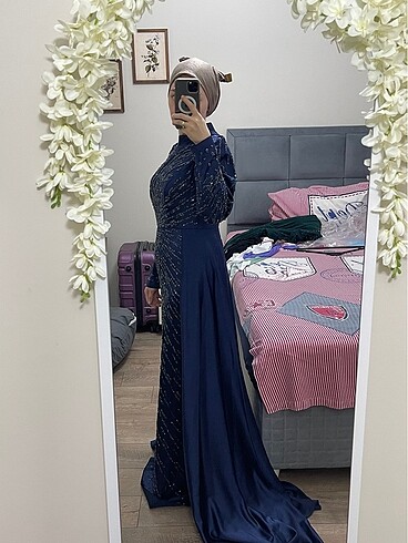 Tesettür taşlı abiye - Görsel 6