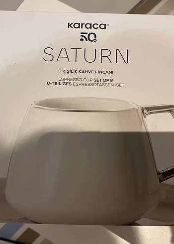 Karaca Beyaz ve Gri Seramik Tabak ve Fincan Seti - Görsel 3