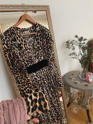 42 Beden çeşitli Renk leopar elbise