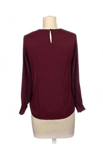 Bordo Dantel Detaylı Bohem Kadın Bluz - Görsel 2