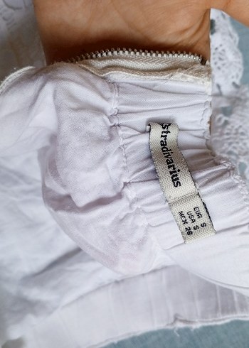 s Beden dantelli beyaz şort stradivarius