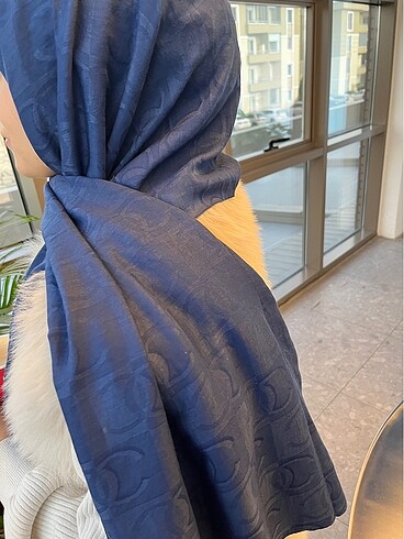 İmanoor desen şal indigo