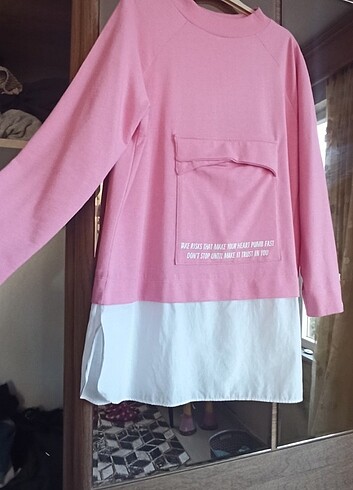 Pembe spor tunik
