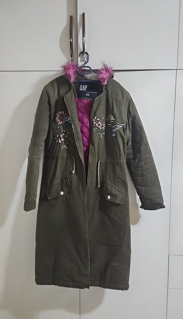 Nakışlı, Kürklü Uzun Kadın kaban - Görsel 2