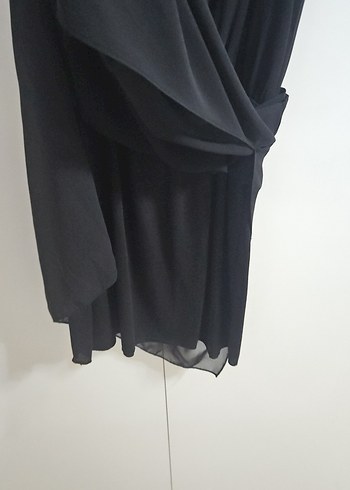 Siyah Kemerli Uzun Kadın Elbise - Görsel 4