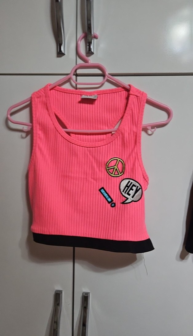 Kız Çocuk Pembe Straplez Atlet ve Siyah Etek - Görsel 2