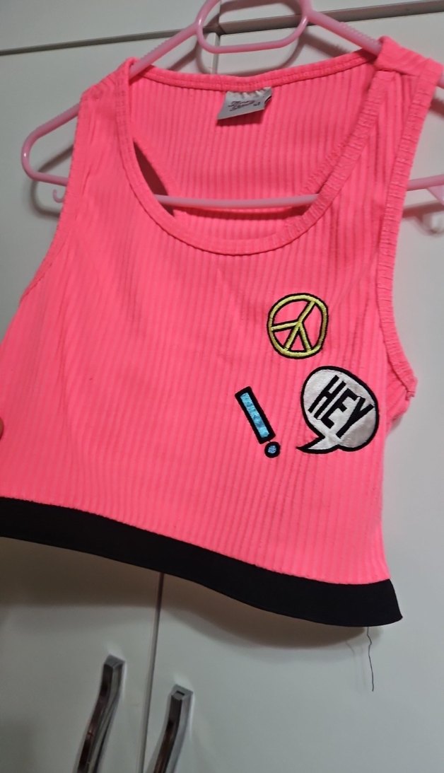 Kız Çocuk Pembe Straplez Atlet ve Siyah Etek - Görsel 5