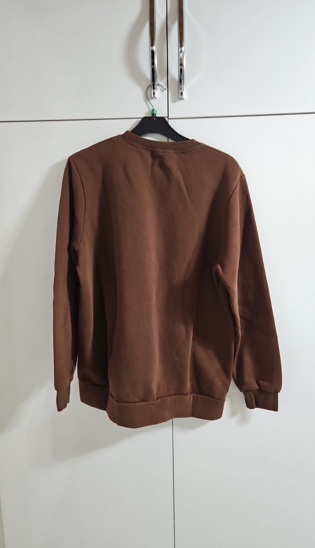 Kahverengi Mavi Baskılı Sweatshirt - Görsel 3