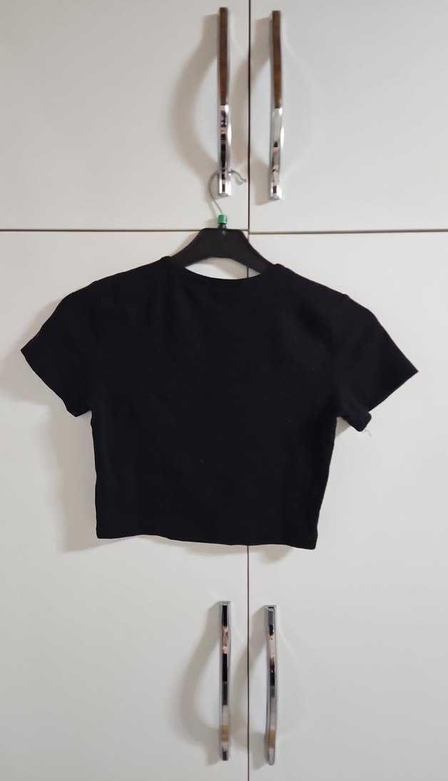 Kız Çocuk Siyah Kısa Kollu Payetli Tişört - Görsel 3