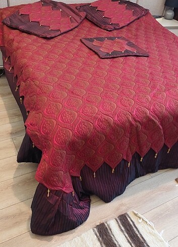  Beden bordo Renk Yatak örtüsü 