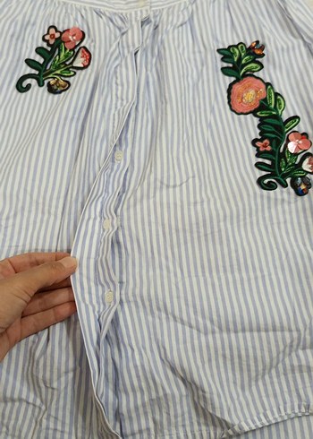 Nakışlı Pamuklu Mini Etek - Görsel 4