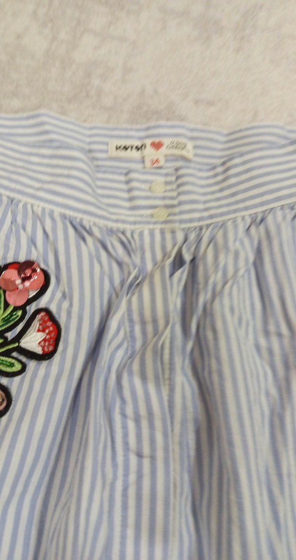 Nakışlı Pamuklu Mini Etek - Görsel 3