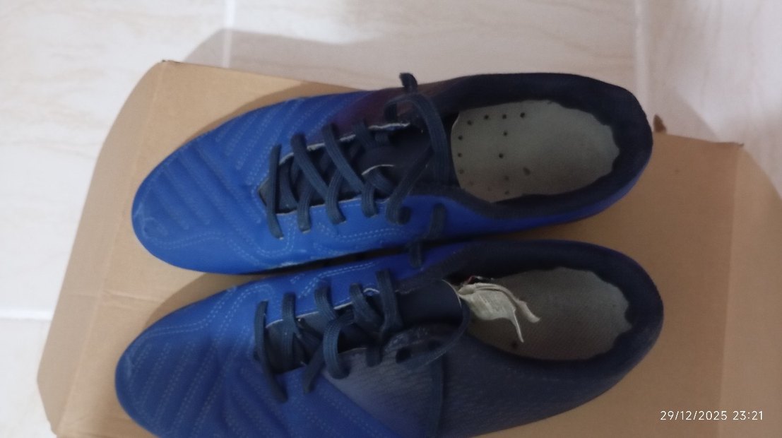 Lacivert Erkek Futbol Ayakkabısı Velcro Bağcıklı - Görsel 2