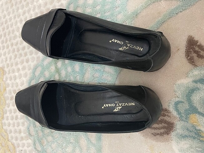 Siyah deri loafer