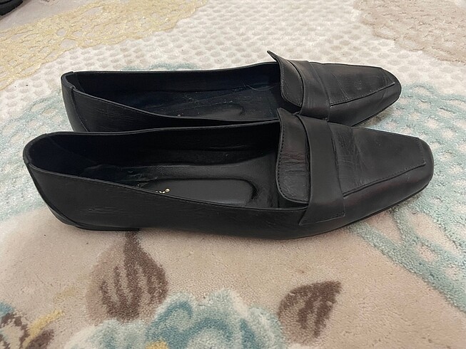 Diğer Siyah deri loafer