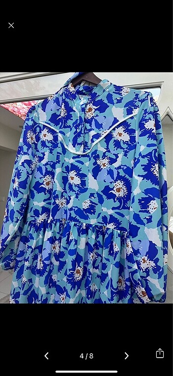 38 Beden mavi Renk Şehrimoda elbise