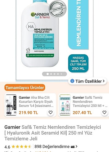 Garnier temizleme jeli 