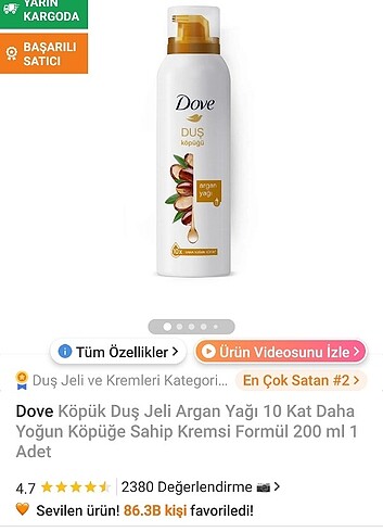 Dove duş köpüğü 