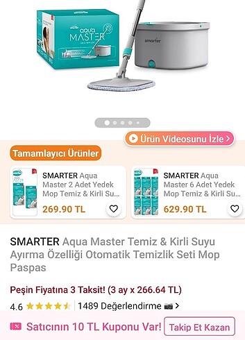 SMARTER Aqua Master Temiz & Kirli Suyu Ayırma Özelliği Otomatik 