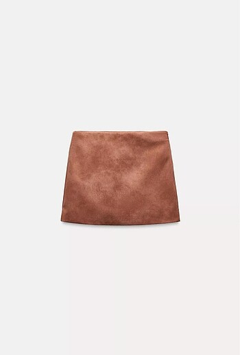 Zara suni süet şort etek